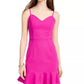 Crystal Doll Juniors' Flounce-Hem Bodycon Dress Brght Pink Size 11