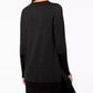 Ideology Women's Long-Sleeve Tonal-Stripe Tunic Black Size X-Small