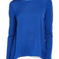 Michael Kors Women's Mixed-Media Top Regular & Petite Sizes Blue Size X-Large
