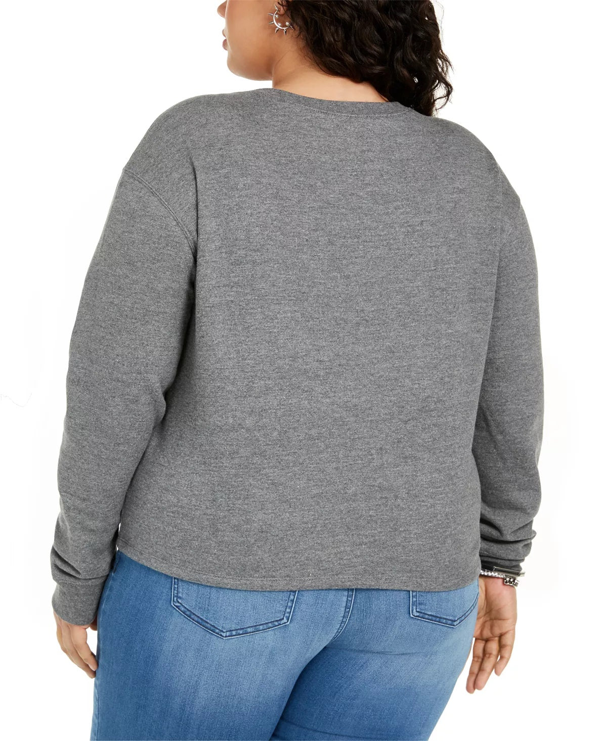 Love Tribe Women's Trendy Plus Size Grateful Dead Graphic-Print Sweatshirt Gray Size 2X