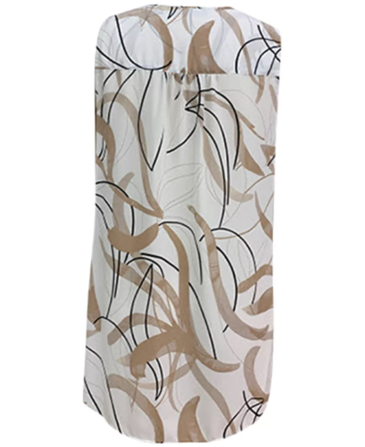 Alfani Women's Printed Cross Over Blouse Beigekhaki Size X-Large