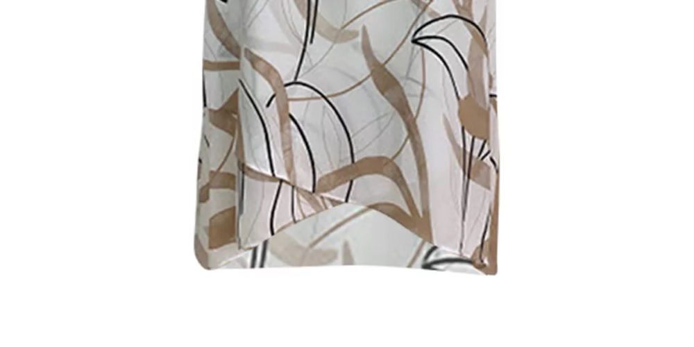 Alfani Women's Printed Cross Over Blouse Beigekhaki Size X-Large
