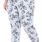 Charter Club Women's Plus Size Bristol Printed Skinny Ankle Jeans Blue Size 18W