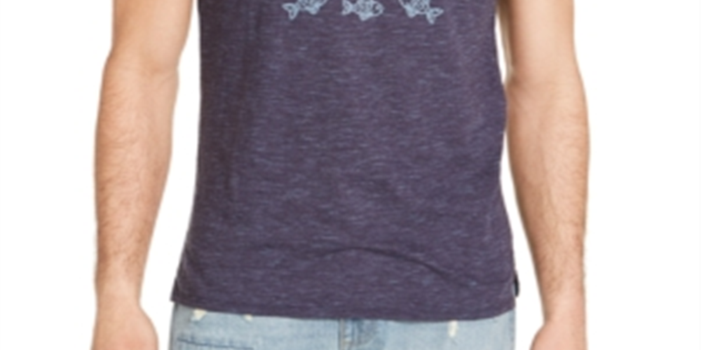 Sun Stone Unisex Don't Feed the Fish Tank Navy Size XL