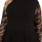 INC International Concepts Women's Plus Size Lace Peplum Sweater Red Size 1X