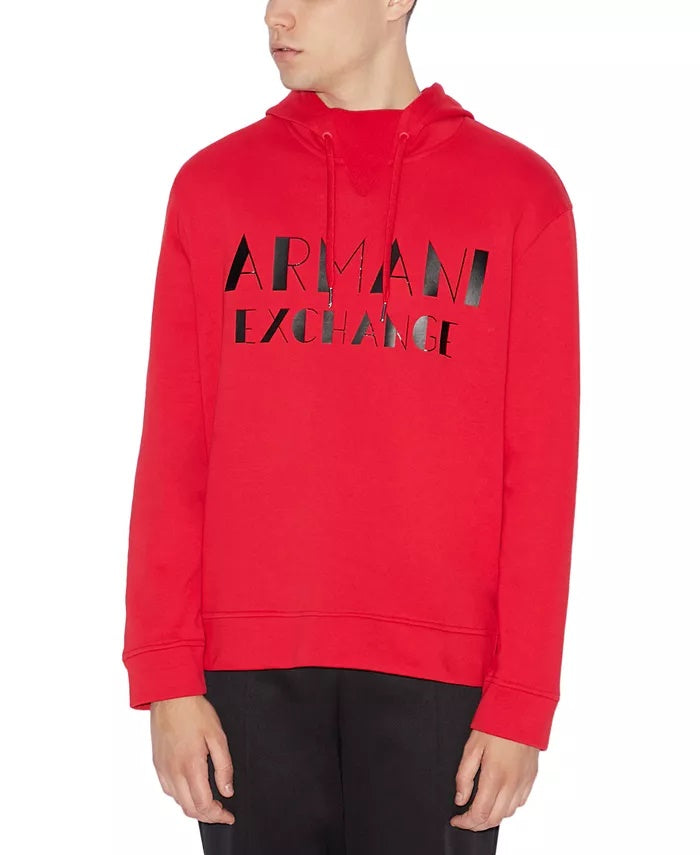Ax Armani Exchange Men's Logo Sweatshirt Red Size Small
