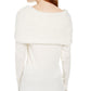 BCX Junior's Off the Shoulder Sweater White Size M