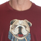 Club Room Men's Bulldog Scarf Cotton Blend Graphic T-Shirt Red Size Large