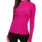 INC International Concepts Women's Embellished Ribbed Knit Turtleneck Pink Size L