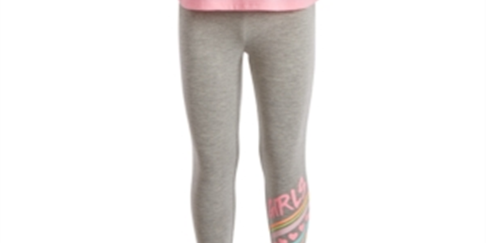 Ideology Toddler Girl's 2 Pc T-Shirt & Leggings Set Heart Stripe Pink  Size 4T