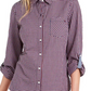 Tommy Hilfiger Women's Check Print Button Down Shirt Red Size X-Small