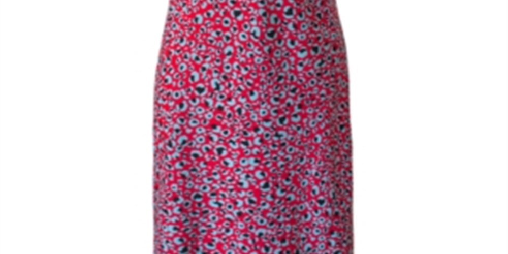 BCBGeneration Women's Cocktail Cowl Neck Asymmetrical Woven Dress Red Size L