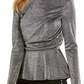 INC International Concepts Women's Draped Metallic Top Black Size X-Large