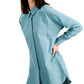 Alfani Women's Button Down Oversized Top Blue Size Small