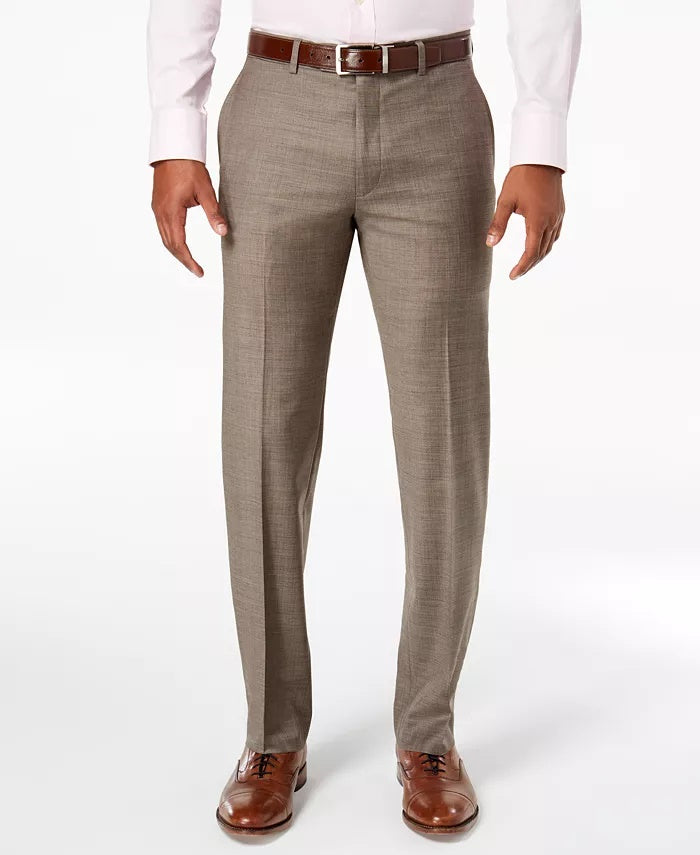 Tommy Hilfiger Men's Modern Fit Th Flex Stretch Suit Pants Beige Size 33X30
