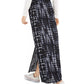 Be Bop Junior's Printed Double Slit Maxi Skirt Black Size Small