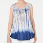 Style & Co Women's Petite Swing Tank Top Blue Size PP