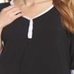 DKNY Women's Season Silhouettes 3/4 Sleeve Top Black Size S