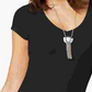 Derek Heart Junior's -Neck T-Shirt Black Size Medium