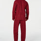 Club Room Men's Plaid Flannel Pajamas Red Size Large