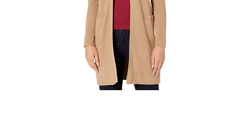 Ralph Lauren Women's Ribbed Long Cardigan Sweater Beige Size X-Large