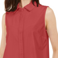 Alfani Women's Button-Down Sleeveless Button-Down Top Red Size Large
