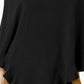 Karen Scott Women's Asymmetric Ruffled Poncho Black Size SM
