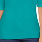 Karen Scott Women's Cotton Keyhole Top Green Size L