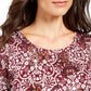 Style & Co Women's Printed Top Purple Size X-Small
