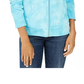 Tommy Hilfiger Women's Cotton Tie Dyed Hoodie Blue Size Small