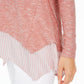 Style & Co Women's Layered Look Tunic Pink Size -L
