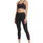 DKNY Women's Sport Flocked Leopard High Waist Leggings Black Size Medium