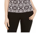 Calvin Klein Women's Printed Sleeveless Top Black Size PXS