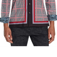 Tallia Men's Slim Fit Performance Stretch Check Long Sleeve Camp Shirt Red Size Medium