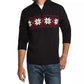 Weatherproof Vintage Men's Printed Long Sleeve Classic Fit Quarter Zip Sweater Black Size XXX-Large