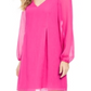 INC International Concepts Women's Bow Back Shift Dress Pink Size XS