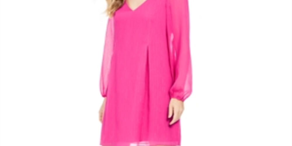 INC International Concepts Women's Bow Back Shift Dress Pink Size XS