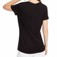 Splendid Women's Sloane Short Sleeve Rayon Jersey Scoop Neck Tee Black Size Medium