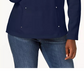 Karen Scott Women's Zip Neck Top Blue Size S