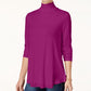 JM Collection Women's Petite Turtleneck Top Pink Size PXL