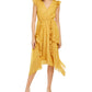 INC International Concepts Women's Burnout Print Midi Dress Yellow Size PS/M