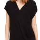 Alfani Women's Striped Batwing Sleeve Sweater Black Size Large