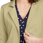 Maison Jules Women's 3/4 Sleeve Knit Blazer  Beige Size Small