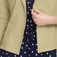 Maison Jules Women's 3/4 Sleeve Knit Blazer  Beige Size Small