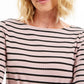 Charter Club Women's Ribbed Striped Top Pink Size Petite Medium