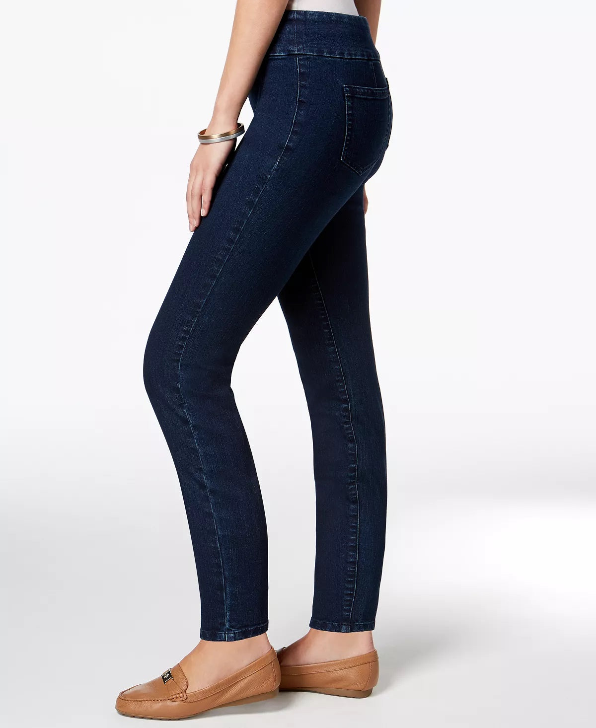 Charter Club Women's Plus Ankle Pull On Skinny Jeans Blue 6 Blue Size 6