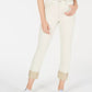 OAT Women's Cuffed Straight-Leg Jeans White Size Square 30