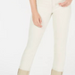 OAT Women's Cuffed Straight-Leg Jeans White Size Square 30