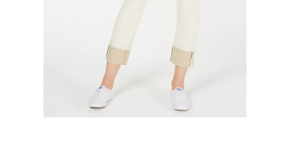 OAT Women's Cuffed Straight-Leg Jeans White Size Square 30