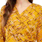 Alfani Women's  3/4-Sleeve Printed Tunic Yellow Size Petite Medium
